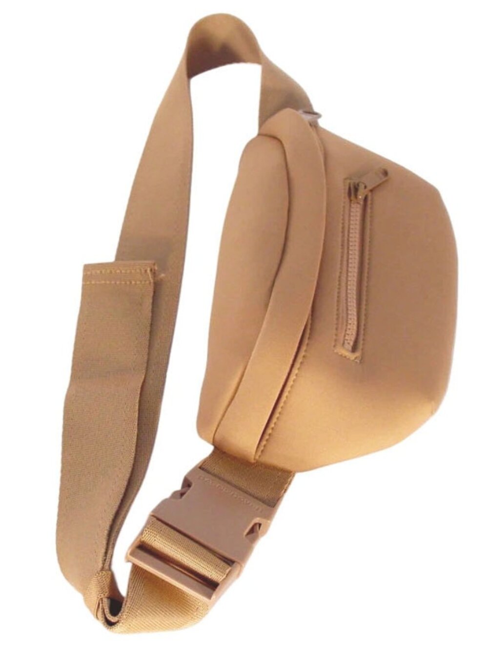 DAGNE DOVER Ace Camel Neoprene Crossbody / Belt Bag